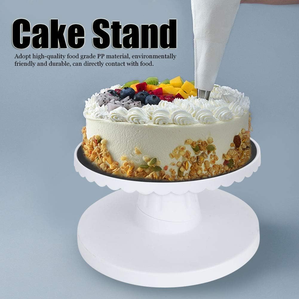 Topyond Cake Turntable for Decorating, 9.1in Adjustable Cake Spinner Stand, Nonslip Cake Turn Table, Rotating Cake Stand for Baking Cake Decorating Supplies