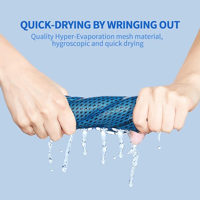 Honoson Cooling Towel Bulk - Neck & Face Cool Chilly Towels Microfiber Breathable Sport Sweat Rag for Gym, Yoga, Travel, Camping, Running, Outdoor