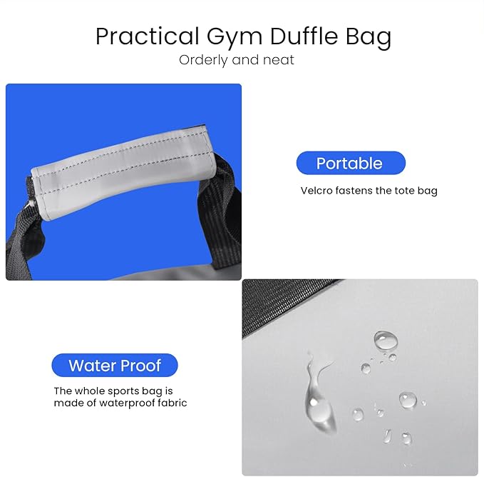 C&F BOGMOST Small Gym Bag for Travel & Duffel - 17 Inch Lightweight Carry On Bag for Men & Women, Mini Duffel Bag,Perfect for Sports, Weekend Trips, and Overnight Stays, Grey