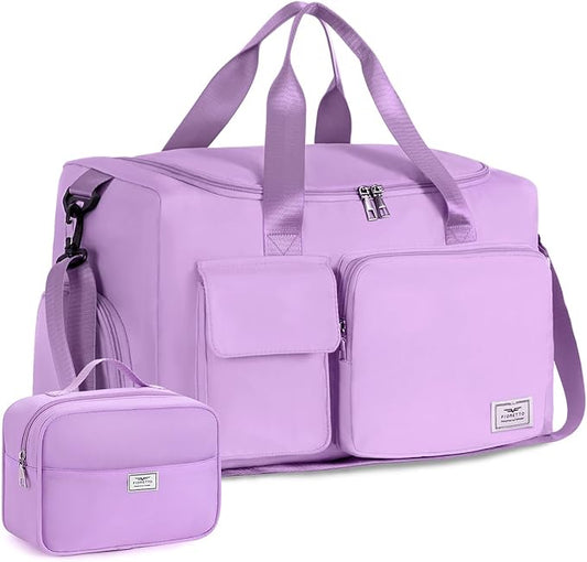 FIORETTO Women's Gym Duffle Bag with Shoes Compartment, 37L Capacity, Ideal for Travel, Gym, Sports, Duffel, Weekender