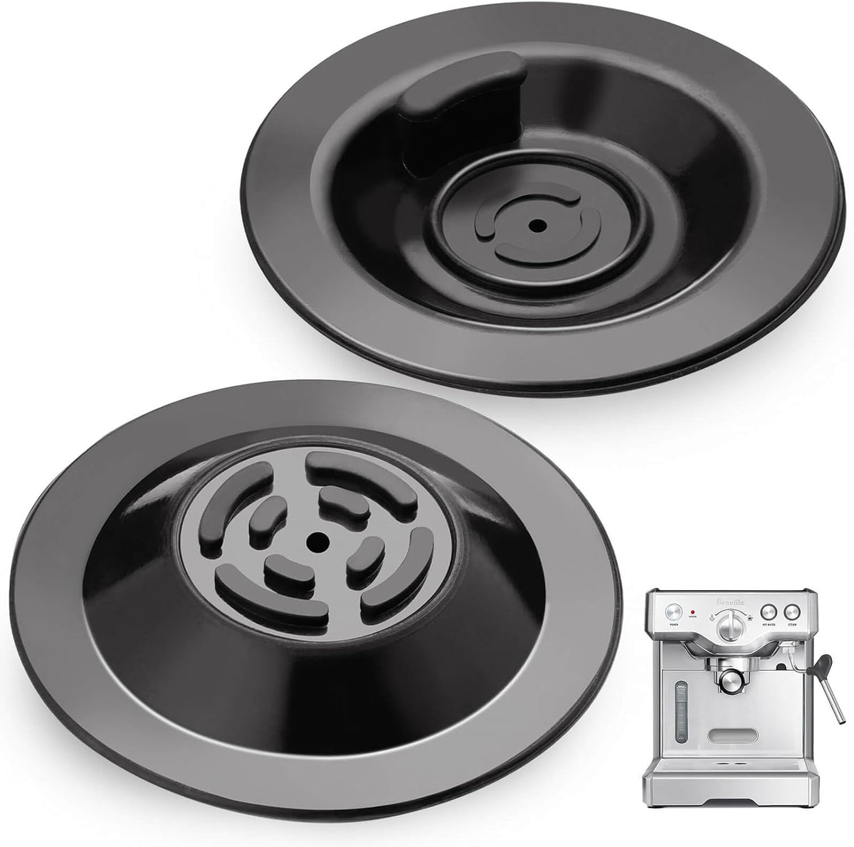 SONGTIY 2PCS Espresso Cleaning Disc, 54mm Silicon Backflush Disc for Select Breville Espresso Machines, Breville Accessories Compatible with BES810BSS, BES840XL, BES878BSS, BES880, BES870XL
