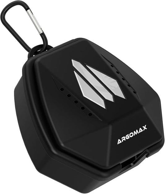 ARGOMAX Sports Lip Guard Case with Clip, Specializing Storage of Mouthguards with Lip Protection. Compatible with Various Brands of Football Lip Guard, Black+White.