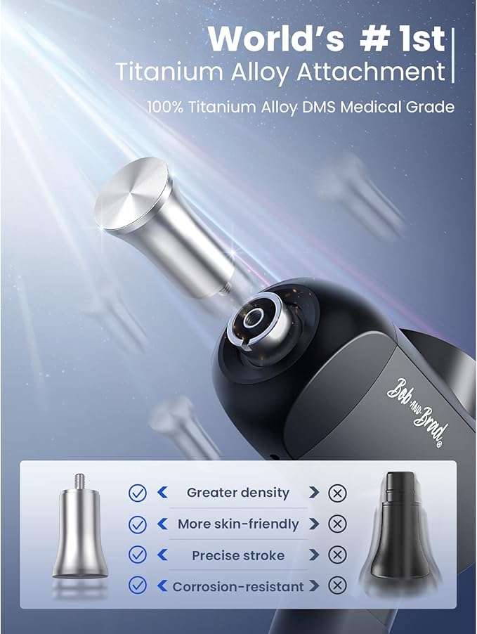 BOB AND BRAD X6 Pro Massage Gun Deep Tissue Percussion with Metal Head Therapy, Professional Muscle Massage Gun for Athletes, Electric Massager Gun for Pain Relief