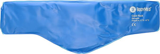 BodyMed Reusable Vinyl Ice Pack for Neck - Professional Grade Cold Therapy for Injuries, Aches, Swelling, Bruises, Sprains - 23 in. Long (Neck Contour)