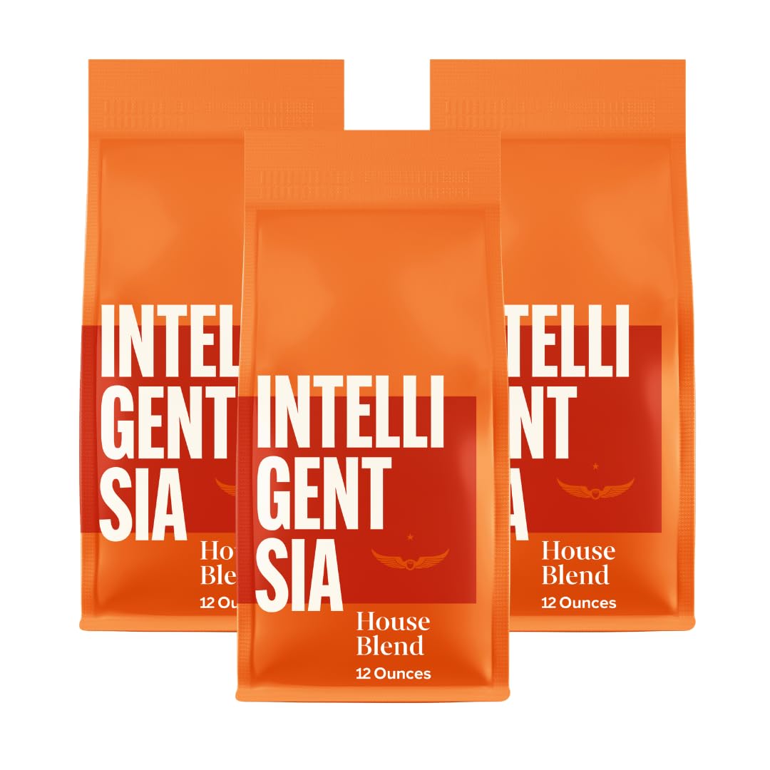 Intelligentsia Coffee, Light Roast Whole Bean Coffee - House Blend 36 Ounces (3 Bags of 12 Ounces)