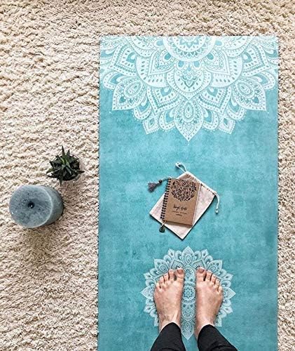 YOGA DESIGN LAB | The Combo Yoga Mat | 2-in-1 Mat+Towel | Eco Luxury | Ideal for Hot Yoga, Power, Bikram, Ashtanga, Sweat | Studio Quality | Includes Carrying Strap!