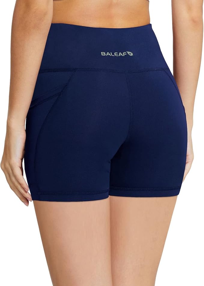 baleaf Women's 8"/ 5"/ 3" Biker Shorts High Waist Yoga Workout Gym Running Volleyball Spandex Shorts with Pockets