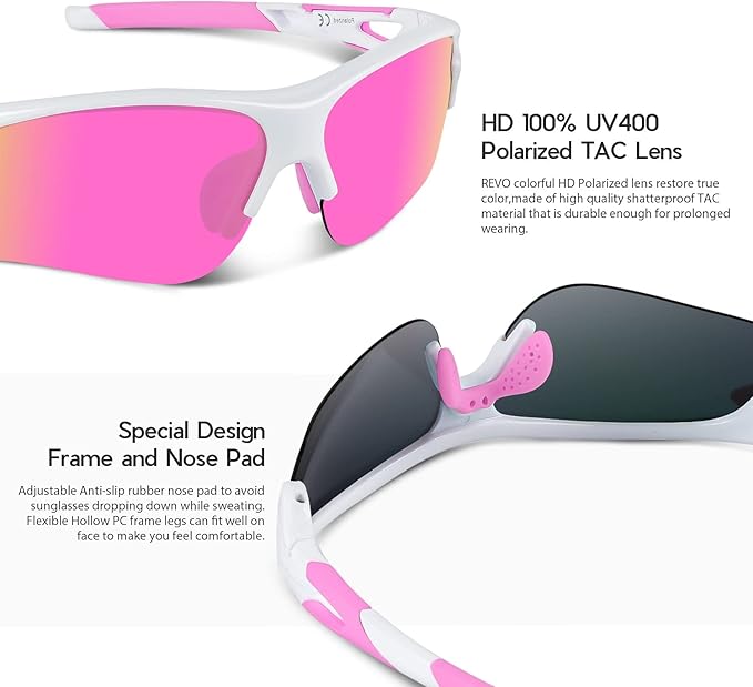 BEACOOL Polarized Sports Sunglasses for Men Women Youth Baseball Fishing Cycling Running Golf Motorcycle Tac Glasses UV400