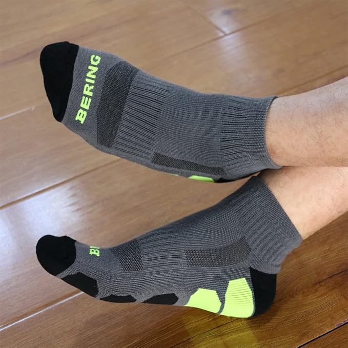 BERING Men's Ankle Socks Athletic Running Cushion Quarter (6 Pairs)