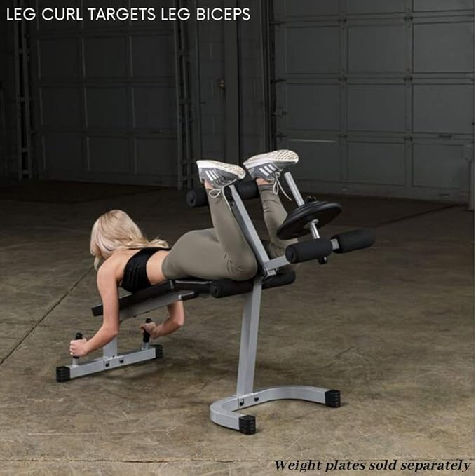 Body-Solid Powerline Leg Curl and Extension Machine - Ideal for Quad and Hamstring Workouts, Home Gym Equipment, Leg Workout Machine with Bench for Leg Extension and Curl