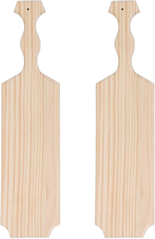 BATTIFE 18Inch Sorority and Fraternity Paddles 2Pack, Unfinished Pine Wood Paddle for Greek, Frat Solid Wooden Paddle