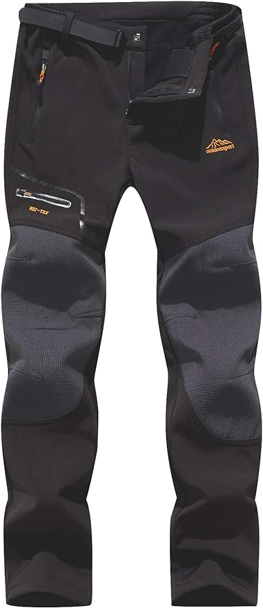 BenBoy Men's Snow Ski Outdoor Waterproof Windproof Fleece Cargo Hiking Pants
