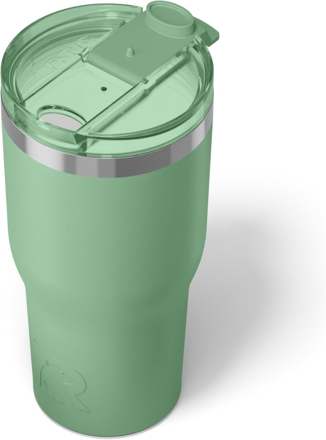 RTIC 30oz Essential Tumbler with Lid, Insulated, Stainless Steel, Metal, Double Wall Vacuum-Insulation, Ceramic Lined, Travel Cup for Iced Coffee, Tea, Hot and Cold Drink, Sage