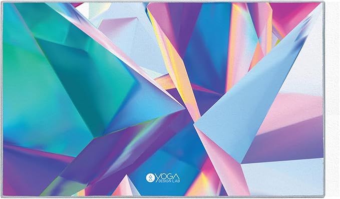 Yoga Design LAB | The Hand Towel | Premium Non Slip Hand Towel | Designed in Bali | Colorful Eco Printed + Quick Dry + Soft | Hot Yoga, Bikram, Ashtanga, Sport, Barre, Travel (Crystal)