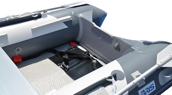 BRIS 8.2 Ft Inflatable Boat Inflatable Pontoon Dinghy Raft Tender Boat with Air-Deck Floor
