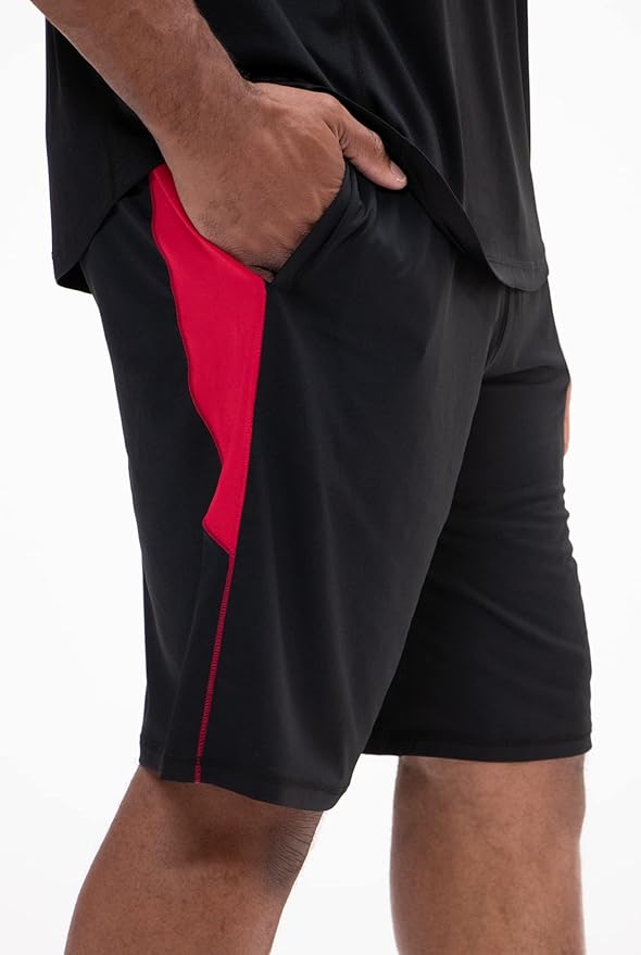 DEVOPS Men's 2-Pack Loose-Fit 10" Workout Gym Shorts with Pockets