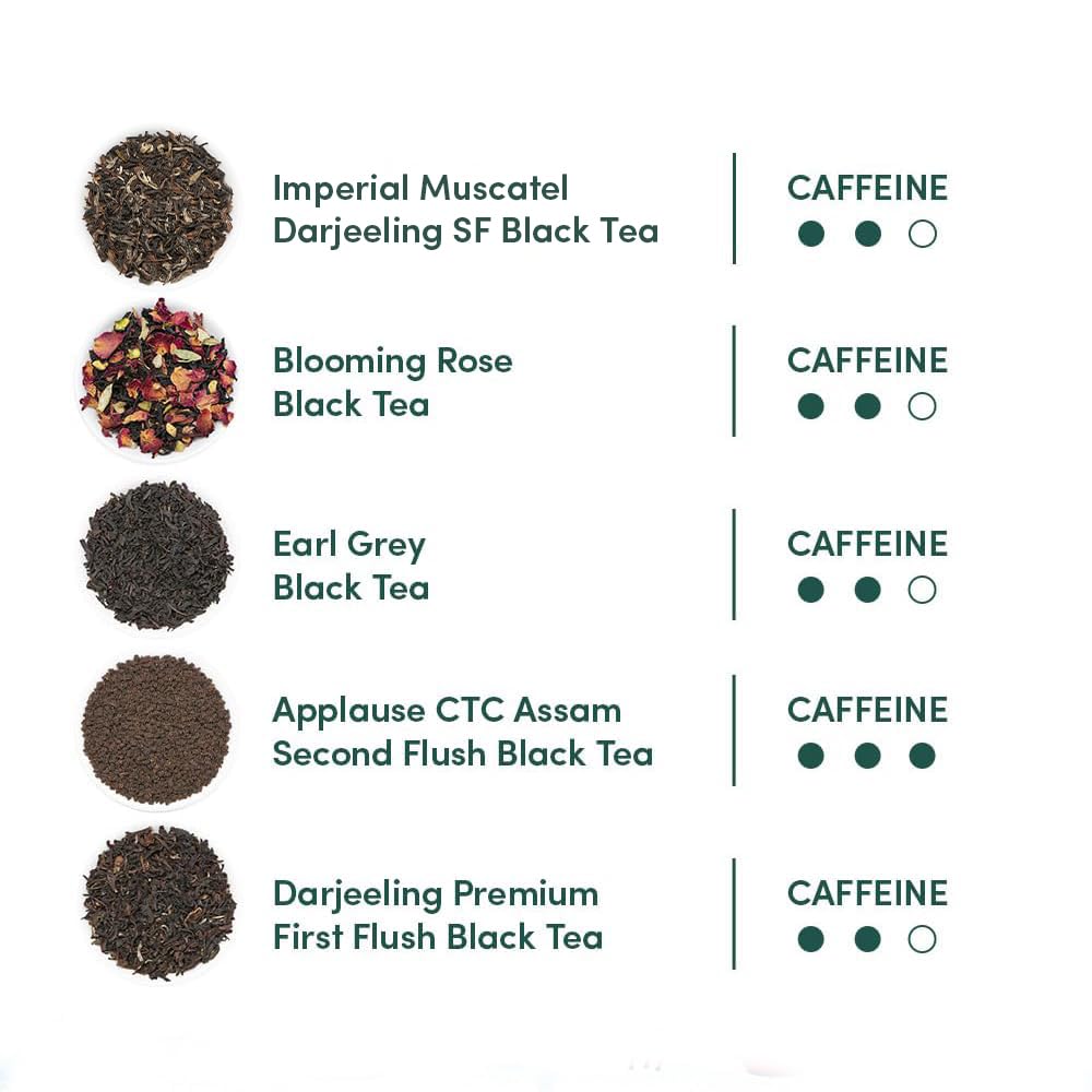 VAHDAM, Assorted Black Tea Loose Leaf Tea Gift Set (10 Flavors) Gift Ideas for Women & Men | Directly Sourced From Assam and Darjeeling | Resealable Ziplock Pouch | Gifts for Him/Her