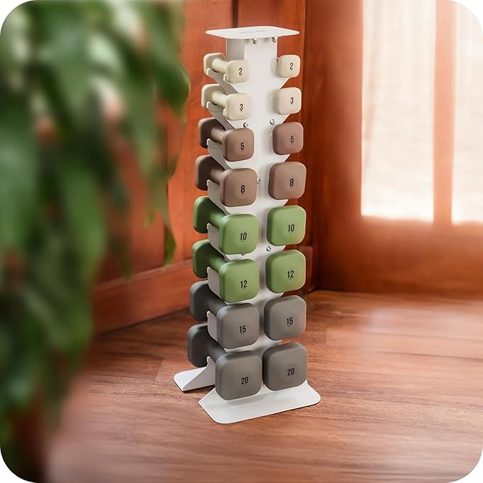 SafeGrip Dumbbells, Anti-Slip, Anti-Roll, Thick Handles, Free Weights, Square Dumbbells for Secure Workouts at Home, Weightlifting, and Personal Training