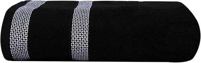 CASA COPENHAGEN, Solitaire 10 Pieces Hand Towel Set- Jet Black, 600 GSM, 16x28 Inches, Designed in Denmark Super Soft Egyptian Cotton Towels for Bathroom & Kitchen