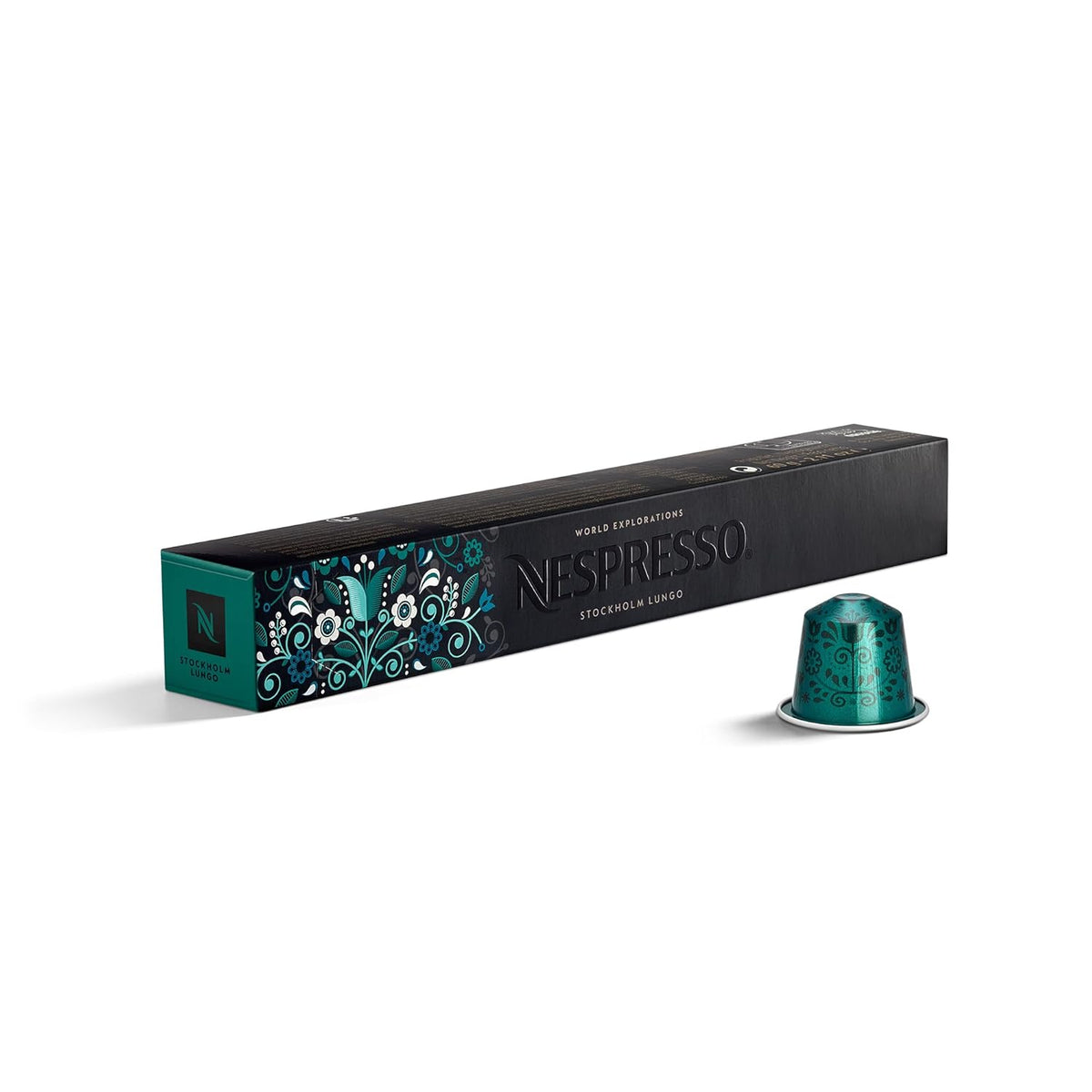 Nespresso Capsules Original Line, Stockholm Fortissio Lungo, Dark Roast Coffee, 50 Count Coffee Pods