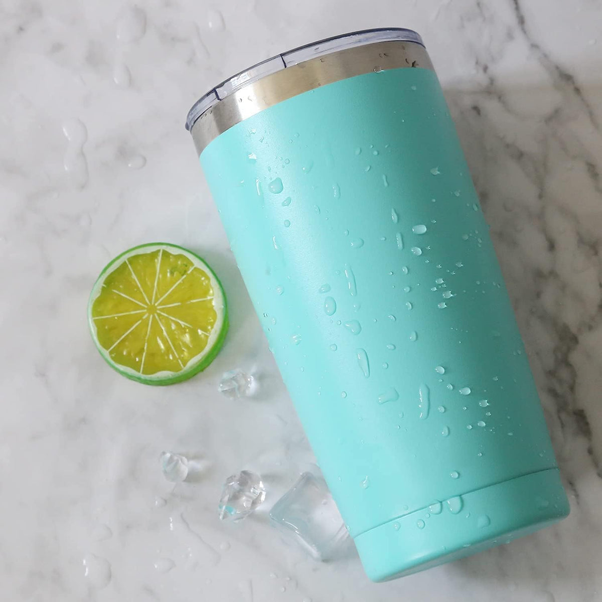 16 Pack 20oz Tumbler Vacuum Insulated Travel Mug with Lids, Stainless Steel Double Wall Bulk Cup for Home, Office, Outdoor Suitable for Vehicle Cup Holders (Navy)