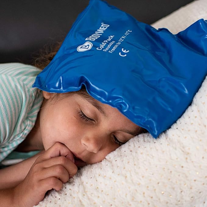 BodyMed Reusable Vinyl Ice Pack (2-Pack) for Neck - Professional Grade Cold Therapy for Injuries, Aches, Swelling, Bruises, Sprains - 23 in. Long (Neck Contour)