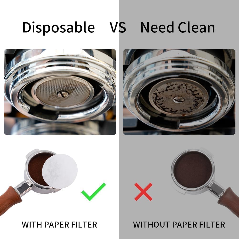 watchget 58mm Espresso Paper Filters - 1000 Disposable Filter Papers for Coffee Puck Screen and Portafilter, Compatible with 58mm Espresso Coffee Maker Baskets