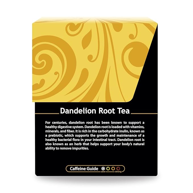 Buddha Teas Organic Dandelion Root Tea – 18 Bleach-Free Tea Bags – Caffeine-Free Tea with a Rich, Earthy Taste, Natural Source of Vitamins, Minerals, and Antioxidants, Kosher, GMO-Free