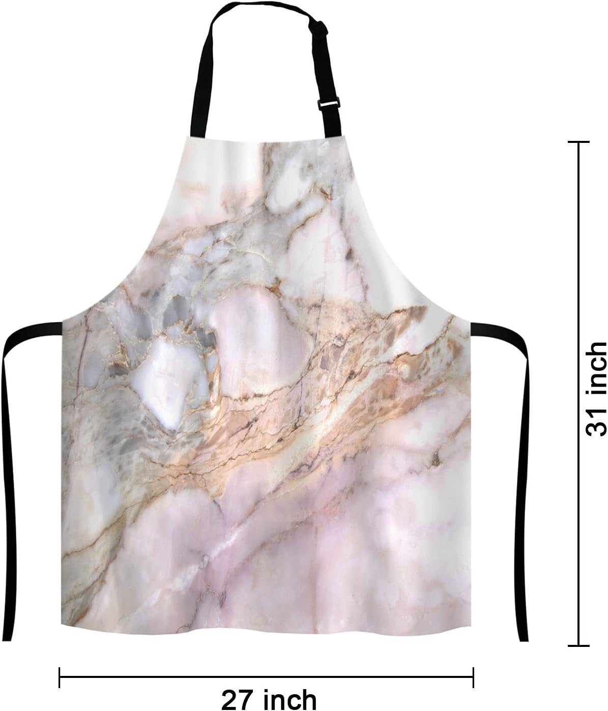 Pink Marble texture Apron for Women and Men, Adjustable Kitchen Chef Apron for Cooking Baking - Cute Birthday, Anniversary, Mother's Day Apron Presents for Mom Wife Girlfriend Aunt Grandma