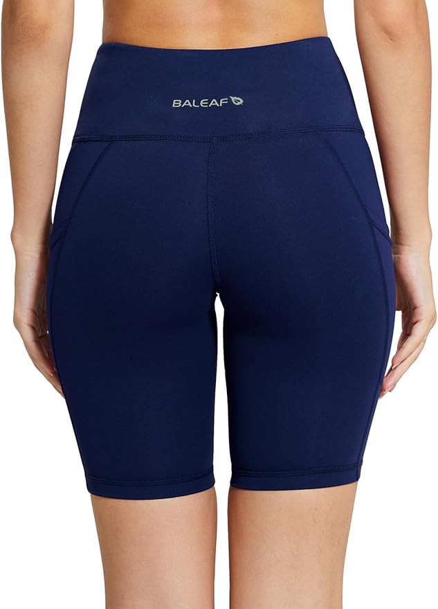 baleaf Women's 8"/ 5"/ 3" Biker Shorts High Waist Yoga Workout Gym Running Volleyball Spandex Shorts with Pockets