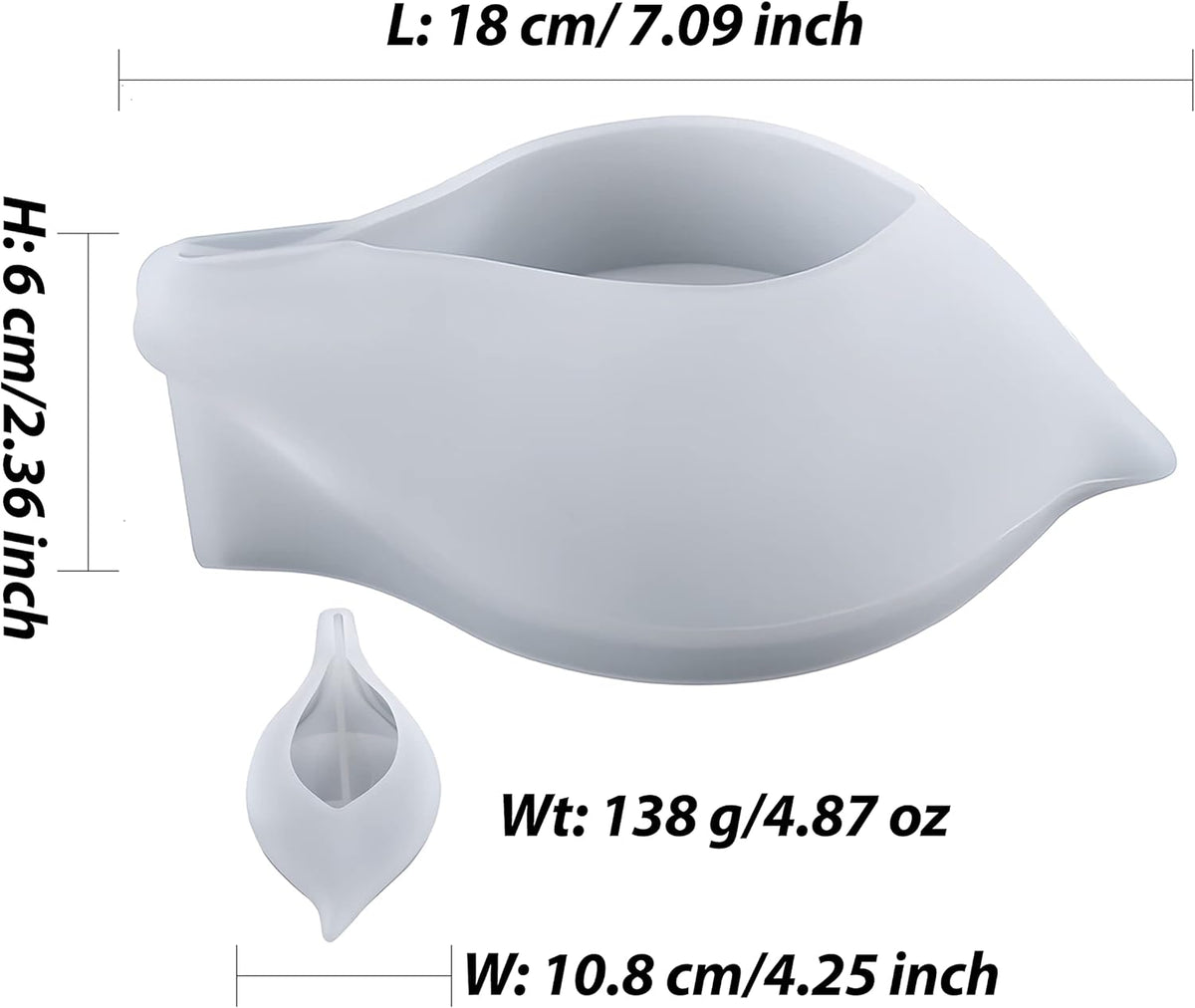 Self-Draining Leaf Shape Soap Tray - Silicone Resin Mold for Epoxy Casting, DIY Soap Holder