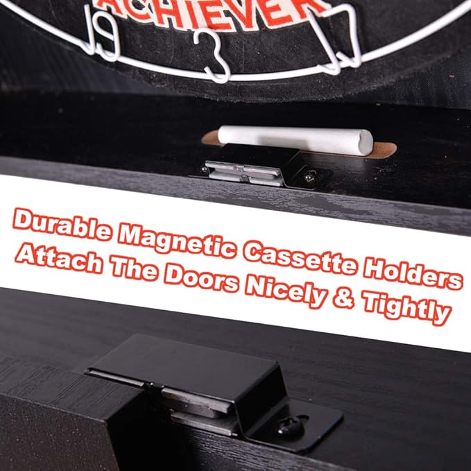 All-in-One Dartgame Center with Self-Healing Sisal/Double-Sided Dartboard & Multifunctional Cabinet 6 Steeltip Darts and Mounting Kit Included