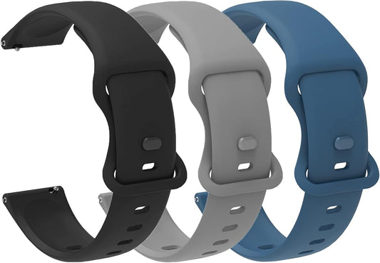 22mm Classic Watch Bands: Soft Silicone Sports Strap Compatible with GTX12, GTX13, T60 Smart Watches