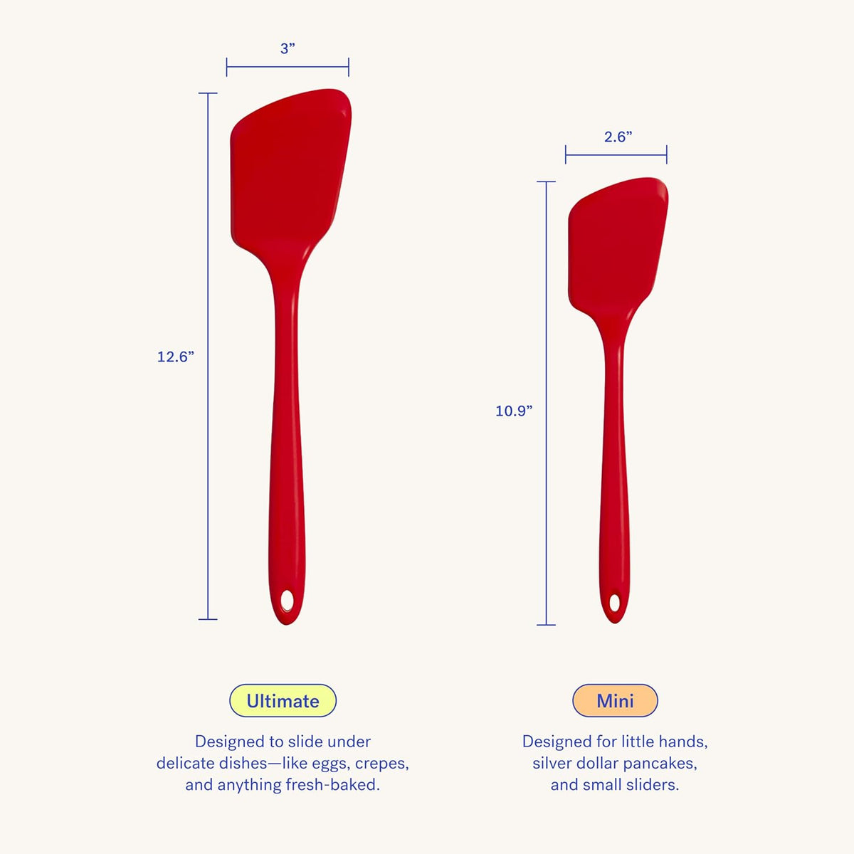 GIR: Get It Right Silicone Turner Spatula - 13-Inch Studio - Heat Resistant To 425°F & Fiberglass Core - Ergonomic & Nonplastic Non-Scratch Design - Dishwasher-Friendly Kitchen Tool