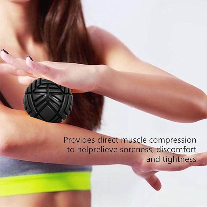 Tetop Fitness Muscle Massage Ball, 3.15in, Therapy Ball for Trigger Point Massage, Myofascial release, Mobility ball for Exercise & Recovery (Purple)