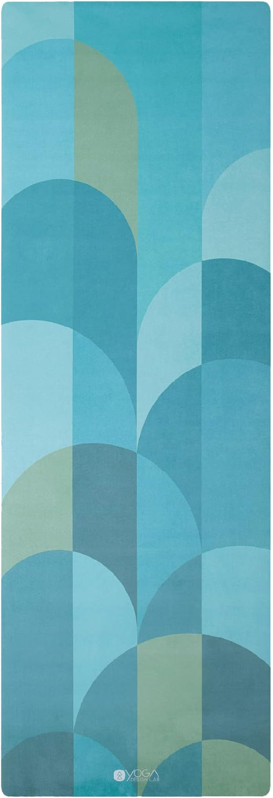 YOGA DESIGN LAB | The Combo Yoga Mat | 2-in-1 Mat+Towel | Eco Luxury | Ideal for Hot Yoga, Power, Bikram, Ashtanga, Sweat | Studio Quality | Includes Carrying Strap!