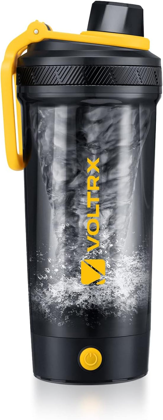 VOLTRX Shaker Bottle, Gallium USB C Rechargeable Electric Protein Shake Mixer, Shaker Cups for Protein Shakes and Meal Replacement Shakes, BPA Free, Made with Tritan, 24oz
