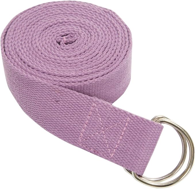 Everyday Yoga Super Strong Strap with Metal D-ring Buckle - Improve Flexibility, Stretching, and Physical Therapy Fitness.