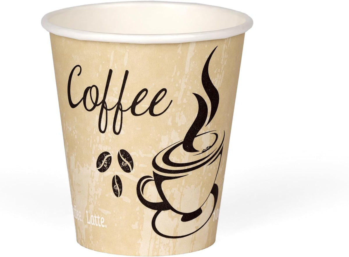 Smygoods Disposable Coffee Cups, To Go Paper Hot Cups, Classic Design (10 OZ, 100 Count) For Hot Beverages, Coffee, Tea, Espresso, Cocoa - Vasos Para Cafe