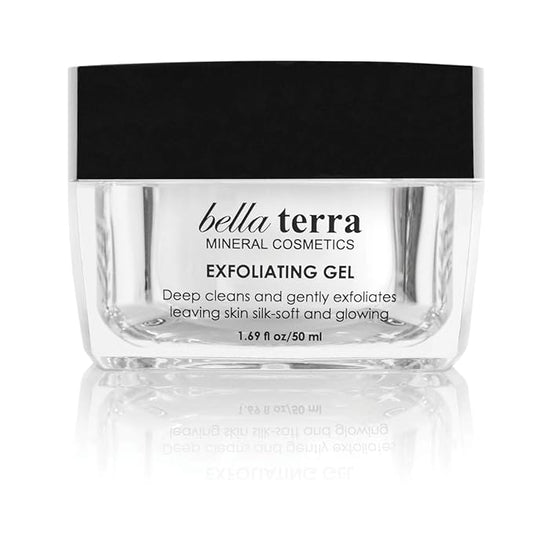 Bellaterra Cosmetics Mineral Exfoliating Gel – Gentle Cleansing, Vegan, Paraben-Free, 1.69 Fl Oz, Soft & Glowing Skin