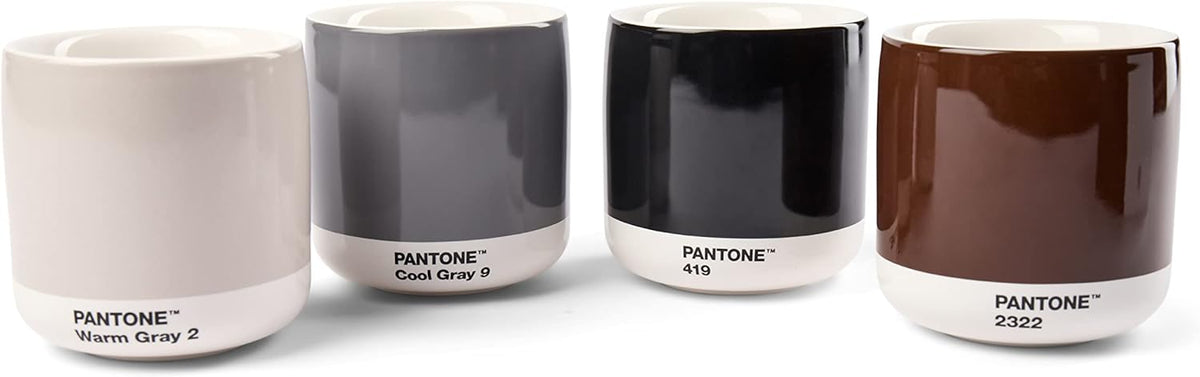 Copenhagen Design Pantone Latte Cup - Double Wall Thermo - Cappuccino Handleless Mug - 7.44oz/220ml, Brown 2322