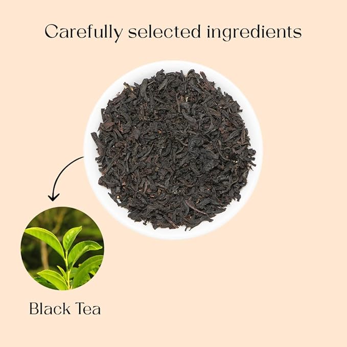 Blendart English Breakfast Black Tea Bags 50 Count Premium Whole Loose Leaf Caffeinated, Smooth, Flavour Robust Black Pyramid Tea Bags Long leaf Tea bags| Strong Robust British Tea