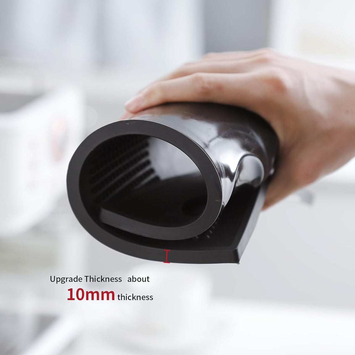 Espresso Tamping Mat - Thick Silicone Tamper Mat Coffee Bar Mat, Non-slip Coffee Tamper Holder Pad for Baristas Home