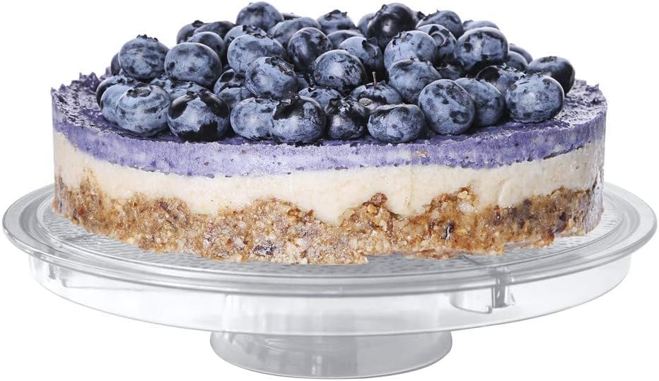 Cake Stand with Dome Cover, 6-in-1 Multi-Purpose Use, Cake Stand with Lid, Serving Platter, Punch Bowl, Desert Platter and More, BPA Free