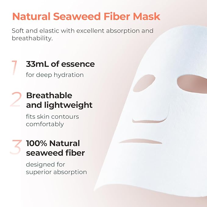 2-Step Astaxanthin Firming Ampoule Mask (1.5ml+33mlx5PCS) - Firming & Radiance-Boosting with Astaxanthin for Wrinkle Reduction and Even Skin Tone