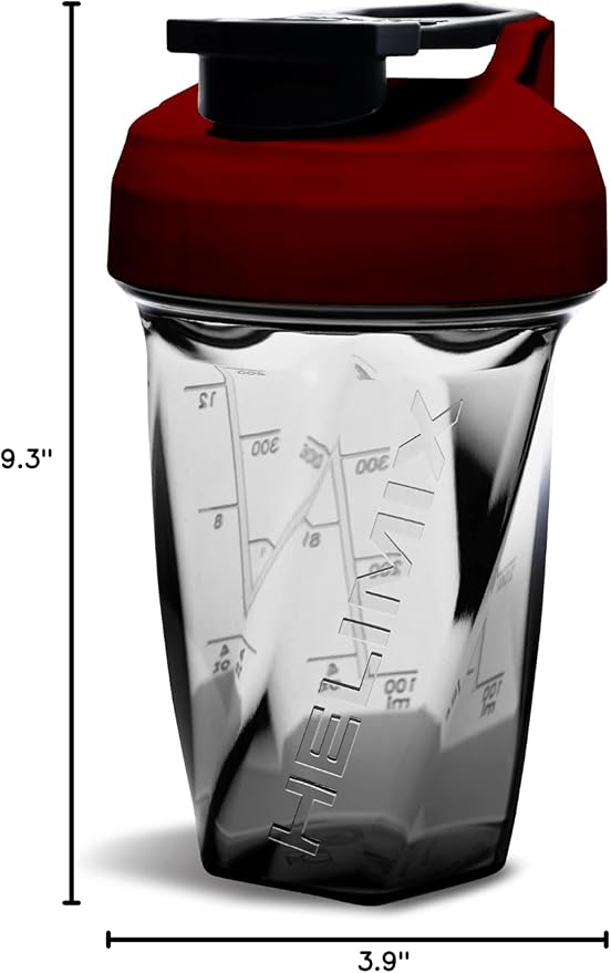 HELIMIX 1.5 Vortex Blender Shaker Bottle Holds Upto 20oz | No Blending Ball or Whisk | USA Made | Portable Pre Workout Whey Protein Drink Shaker Cup | Mixes Cocktails Smoothies Shakes | Top Rack Safe