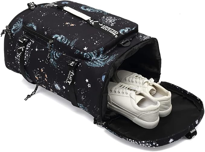 Kalesi Cool Gym Duffle Bag Backpack 4-Way Waterproof with Shoes Compartment for travel Sport Hiking laptop Lightweight