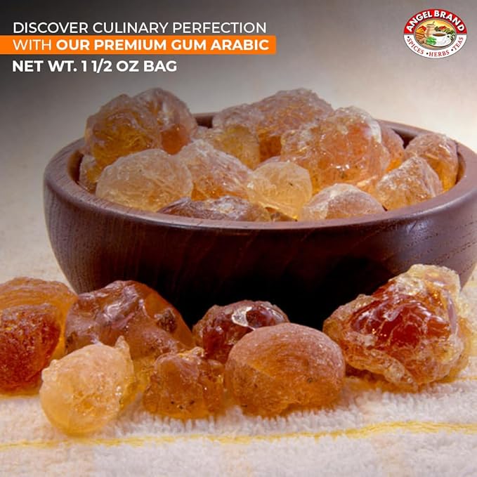 Angel Brand Gum Arabic Spice 1.5 Oz Pouch Pack of 3 - Sourced from the Finest Trees - Enjoy Culinary Creations with Our Premium Gum Arabic