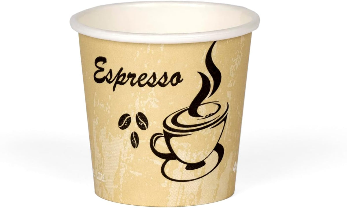 Smygoods Disposable Coffee Cups, To Go Paper Hot Cups, Classic Design (4 OZ, 100 Count) For Hot Beverages, Coffee, Tea, Espresso, Cocoa - Vasos Para Cafe