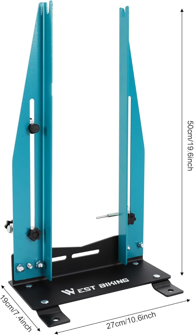 Bicycle Wheel Truing Stand, Bike Repair Truing Bearing Stand with 360° Swivel Dual Adjustment & Thickened Base, Professional Bicycle Wheel Repair Steel Bearing Bracket Rim for Wheels up to 3.5"-5.9"